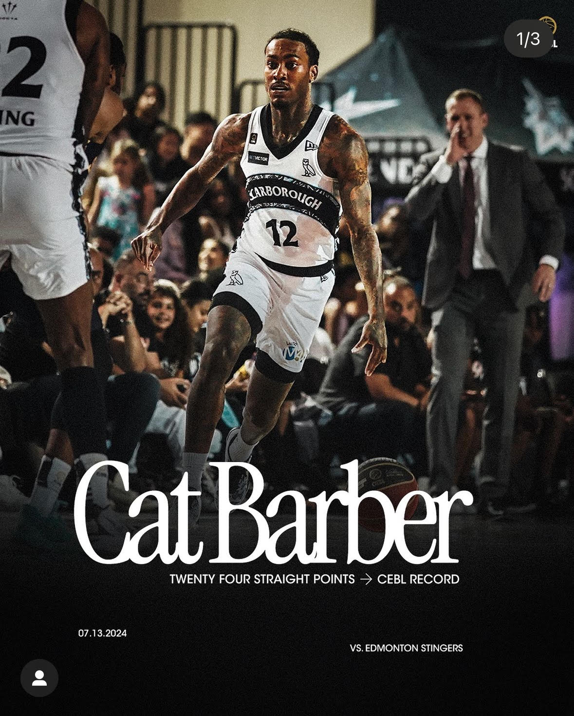 Cat barber twenty four straight points