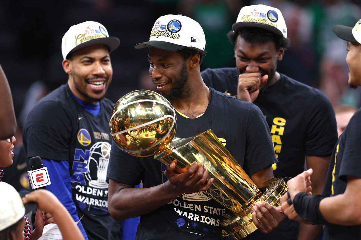 Andrew wiggins nba finals trophy and the golden state of storied warrior basketball