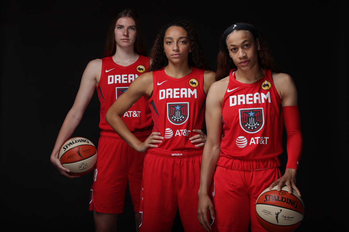 Atlanta Dream WNBA 2020-21 Brittany Brewer, Jaylyn Agnew, Chennedy Carter