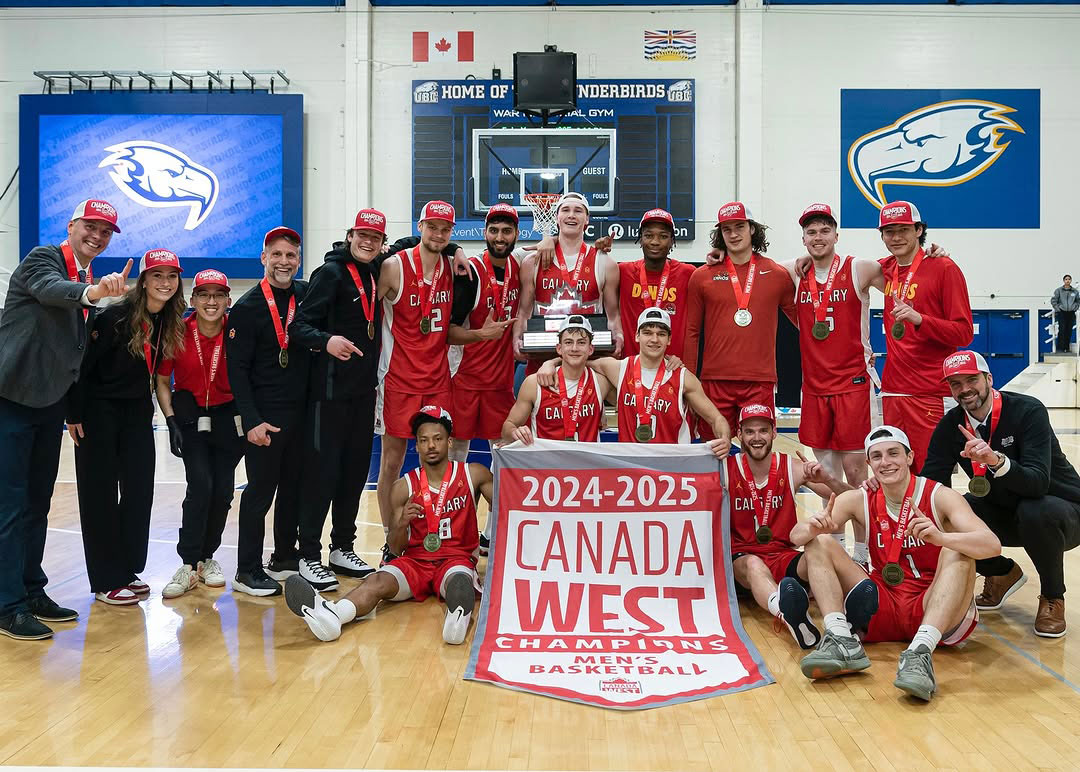 Calgary dinos 2024 25 canada west mens basketball champions