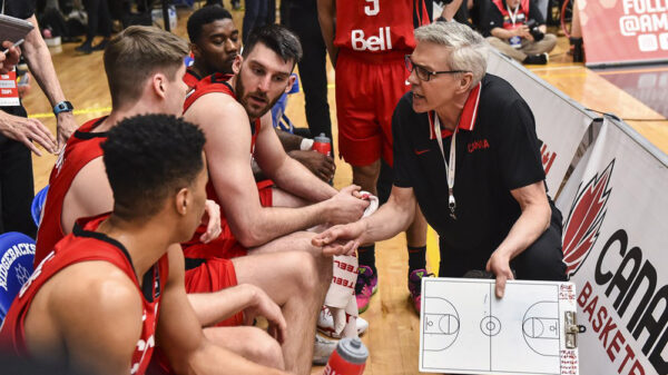 Canada Basketball Associate Head Coach Gordie Herbert Providing Instructions
