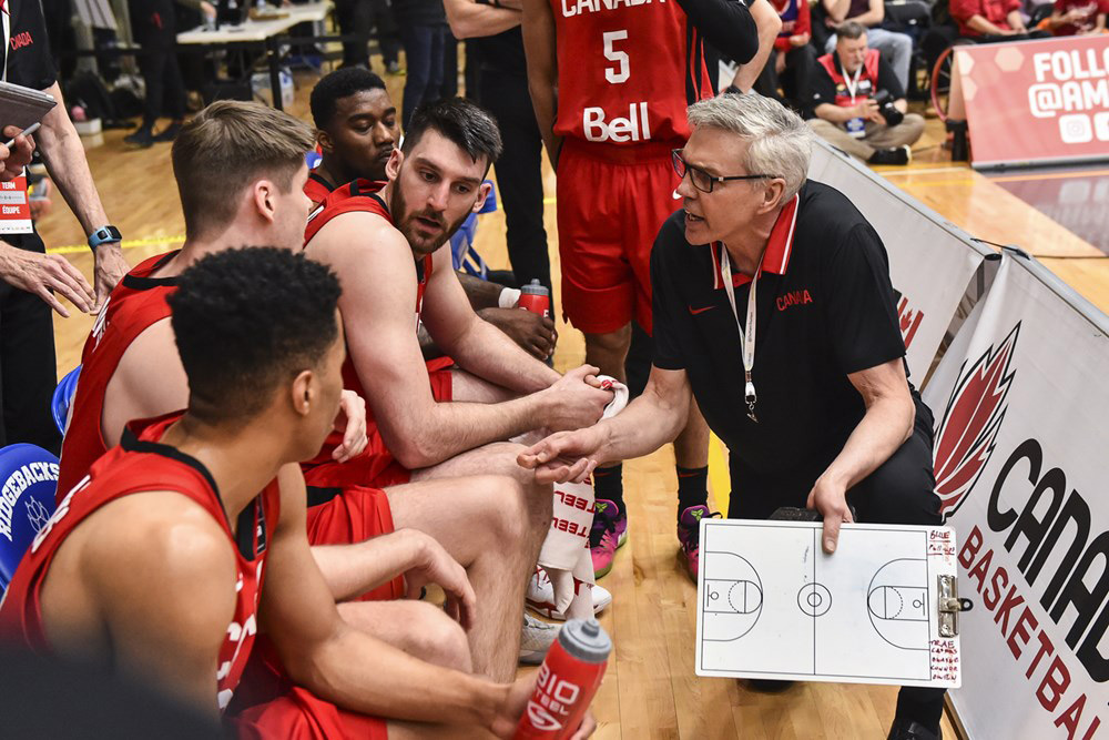 Canada Basketball Associate Head Coach Gordie Herbert Providing Instructions