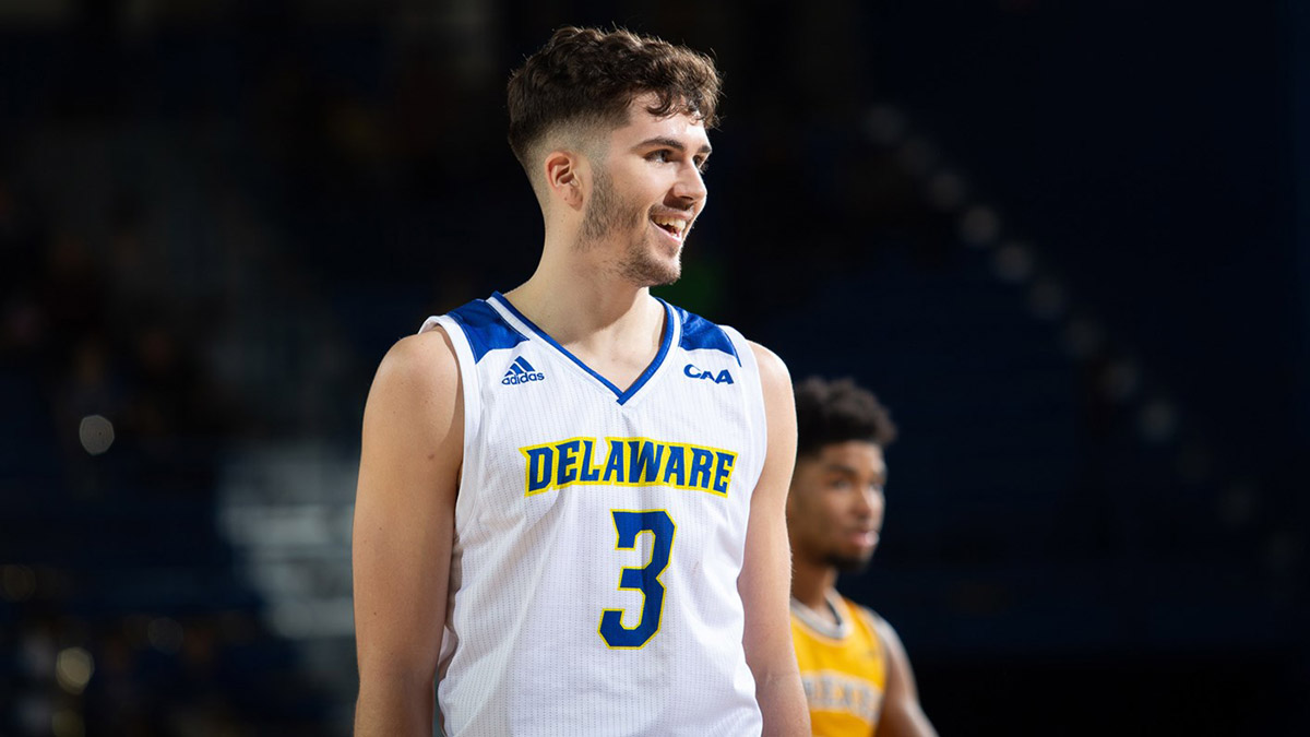 Canadian Basketball Player Nate Darling Delaware Blue Hens Smiling