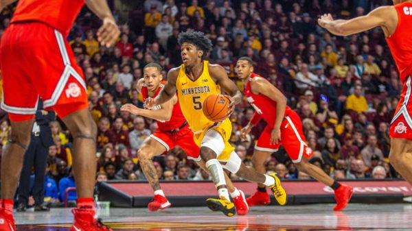 canadian marcus carr career high 35 points helps minnesota upses no 3 ohio state