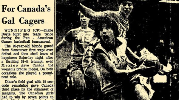 Canadian women cagers strike bronze medal at 1967 pan am games