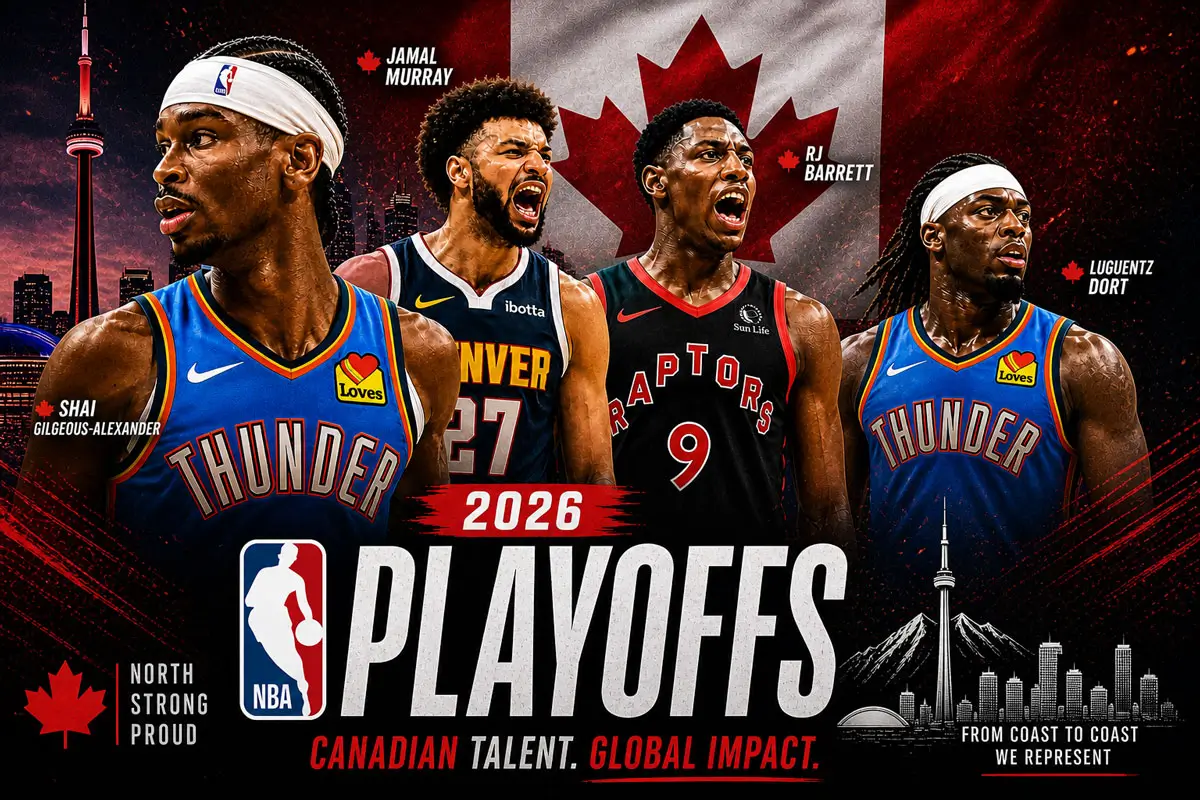 Canadians Shai Gilgeous-Alexander, Jamal Murray, and RJ Barrett headline a new era of Canadian basketball excellence during the 2026 NBA Playoffs, showcasing the country’s growing impact on the global stage.