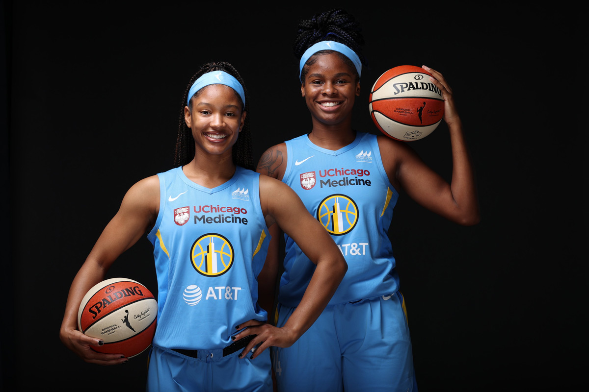 Chicago Sky WNBA 2020-21 Guard Stella Johnson And Forward Ruthy Hebard