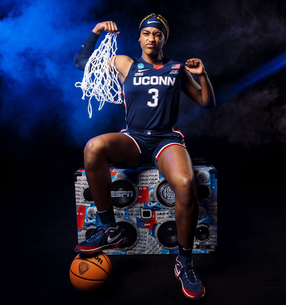 Connecticut huskies aaliyah edwards 2024 final four media day