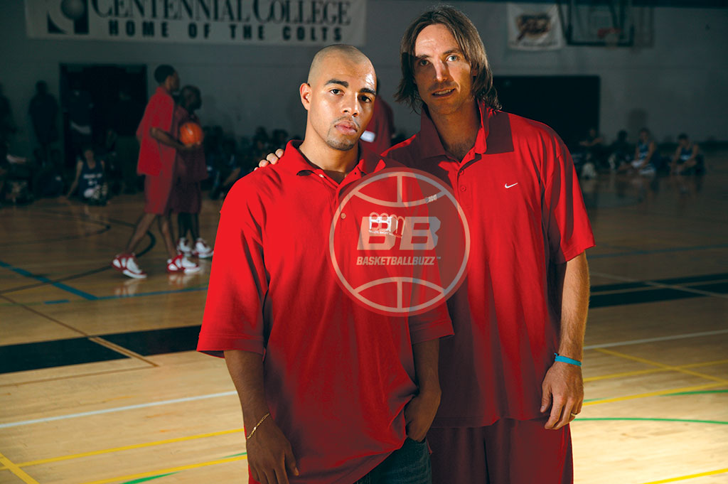 Edilson Silva With Steve Nash Timeout Basketballbuzz Magazine