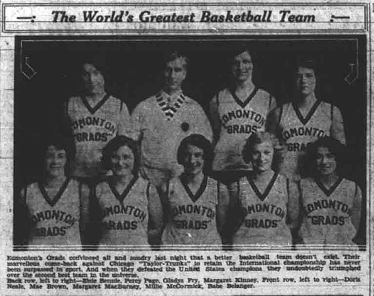 Edmonton grads world greatest basketball team