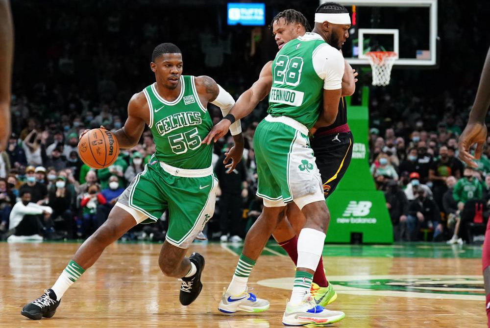 Boston Celtics guard Joe Johnson dribbles basketball as hardship times hit the nba