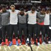 Knicks, Rockets Make A Stand Together During National Anthem