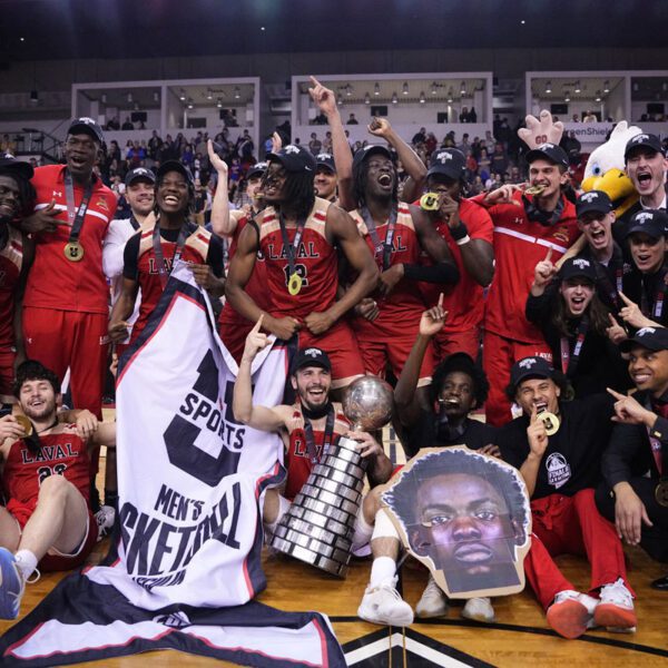 Laval Rouge et Or 2024 U Sports Final 8 Men's National Basketball Championship in Quebec City.
