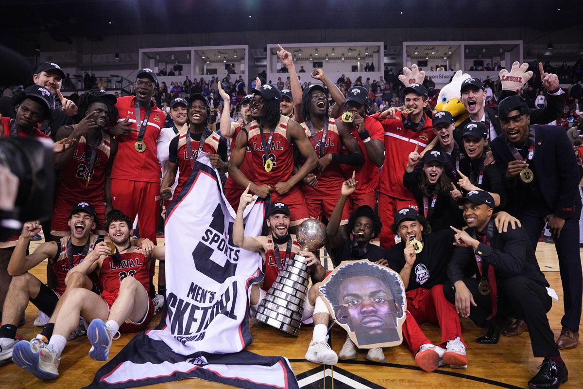 Laval Rouge et Or 2024 U Sports Final 8 Men's National Basketball Championship in Quebec City.