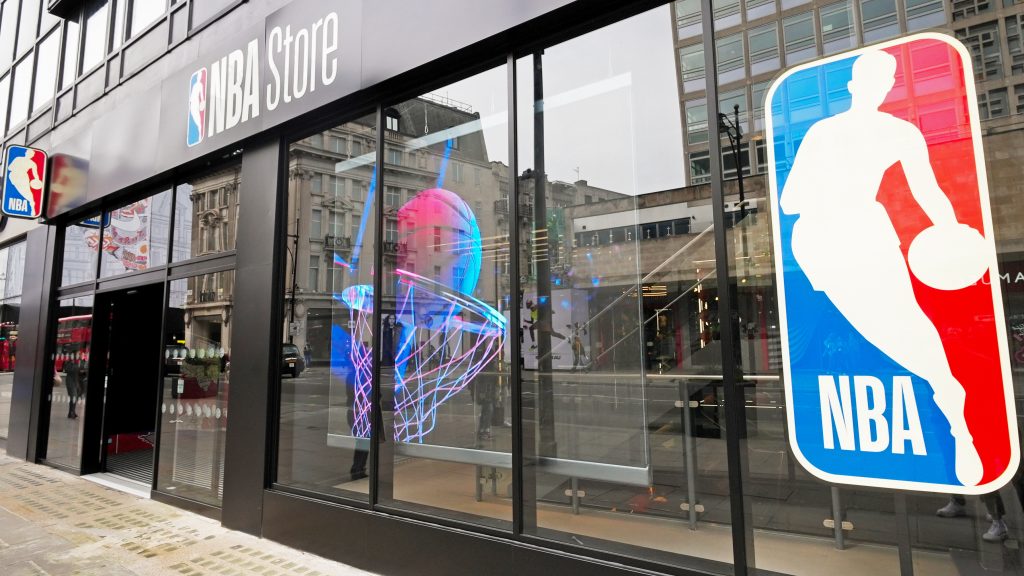 London s nba store drives the oxford street lane