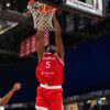 Mfiondu kabengele slams home a dunk in his canadian senior mens national team debut