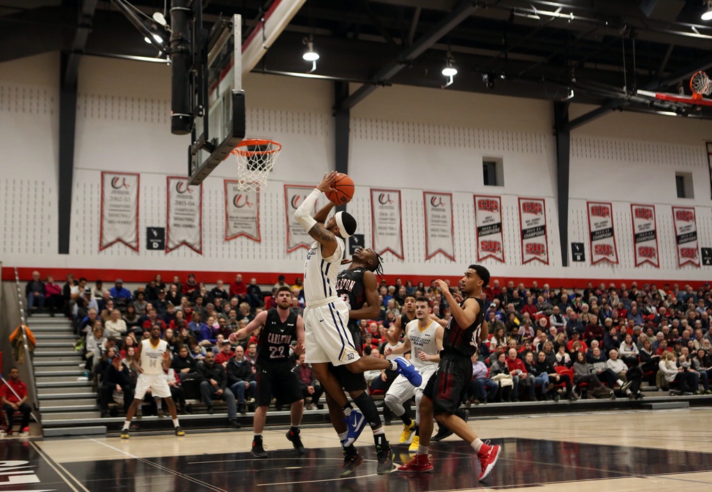 Myles Charvis Drives To Hoop Ryerson Rams Beat Carleton Ravens