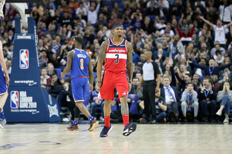 NBA London Comes Down To A Photo Finish Bradley Beal Washington Wizards versus Knicks