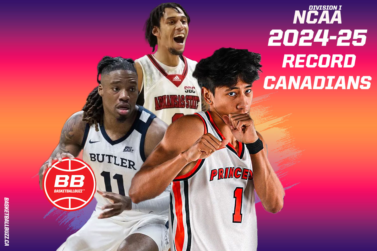 Ncaa record canadians players hooping in 2024 25 mens college basketball season