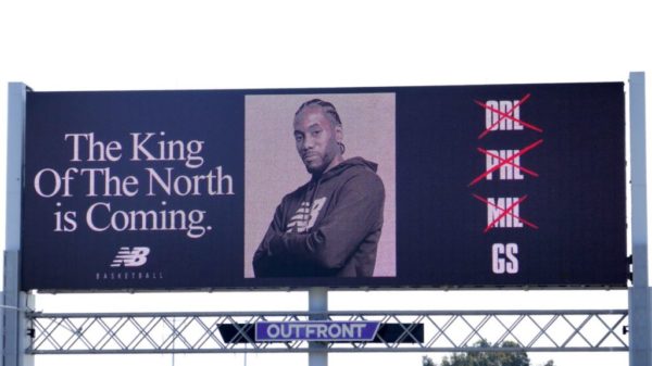 New Balance Trolls Warriors With King Of The North Is Coming Billboard.jpg