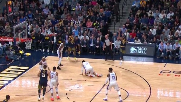 Nuggets Jamal Murray breaks Steven Adams Ankles with Filthy Handles