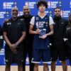 Rising Canadian guard Will Riley takes home MVP of eighth annual and 2024 Basketball Without Borders (BWB) camp at the Mojo Up Sports Complex in Noblesville as part of All-Star Weekend in Indianapolis.