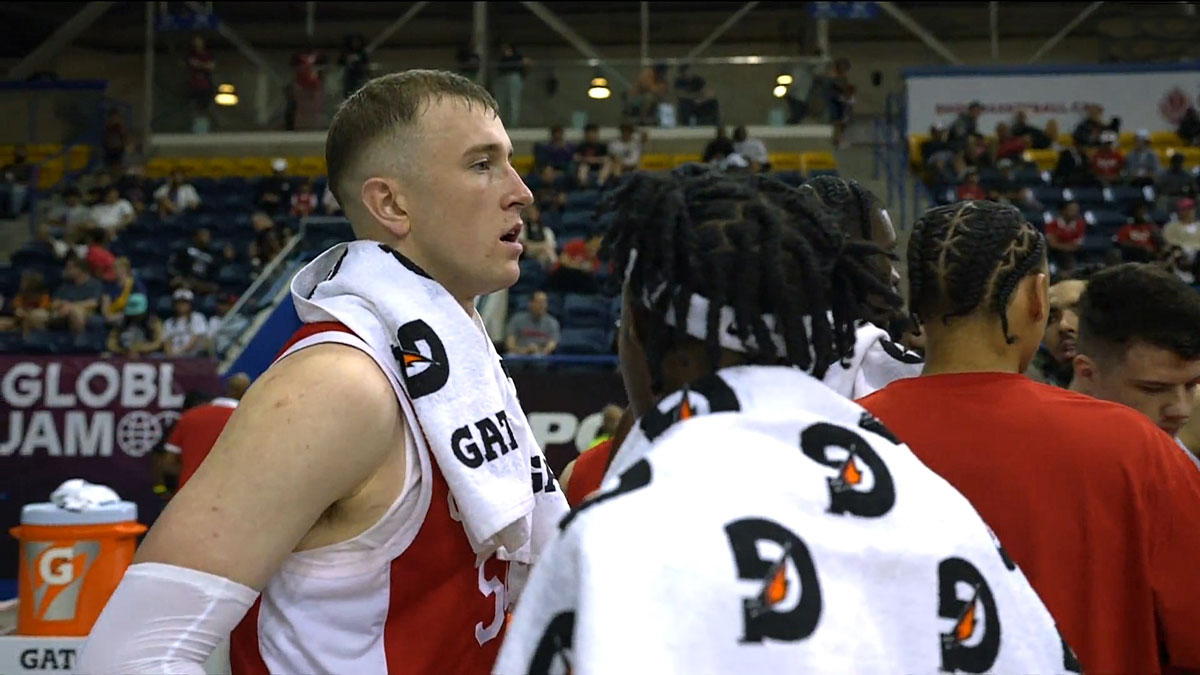 Thomas Kennedy, the 2022-23 Canadian university basketball national player of year, helps Canada overpower the Basketball Africa League (BAL) Select Team at the 2023 GLOBL JAM