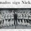 Carl Nicks (22) a former first-round pick (23rd, 1980 NBA Draft) of the Denver Nuggets signed with the Toronto Tornados. Nicks played the 1983-1984 season in the Continental Basketball Association (CBA)