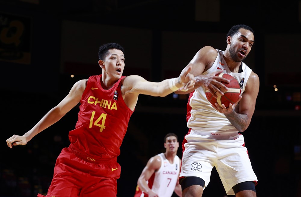 Trey lyles rips down a big rebound helps canada basketball overwhelms china in lopsided 109 79 win at 2020 fiba olympic qualifying tournament