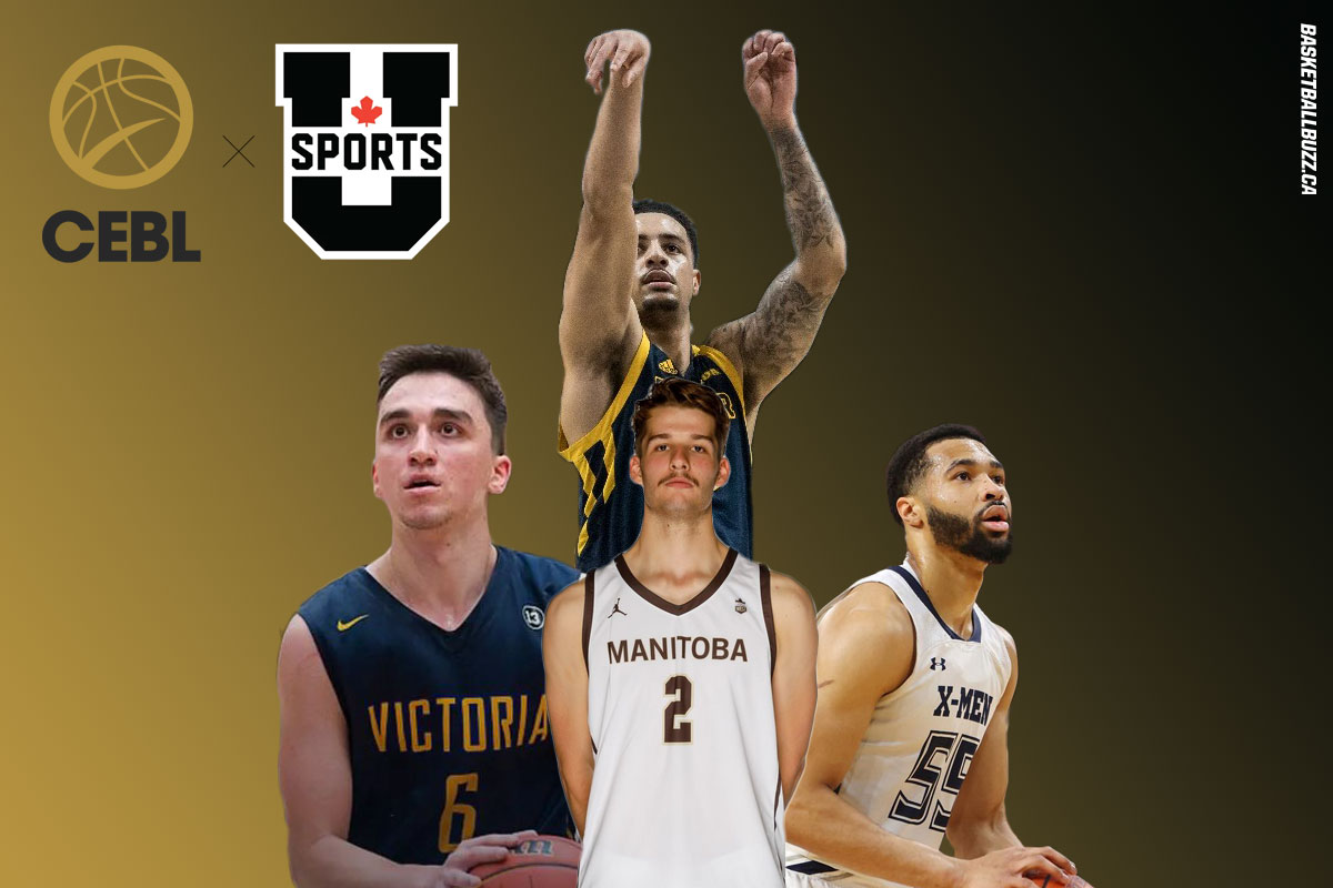 Najee Brown-Henderson (Windsor), Diego Maffia (Victoria), Simon Hildebrandt (Manitoba), David Muenkat (STFX) and twenty (20) Canadian University basketball standouts were selected in the 2023 CEBL USPORTS Draft.