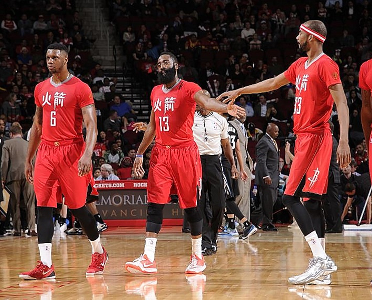 The Houston Rockets will wear jerseys with Mandarin characters