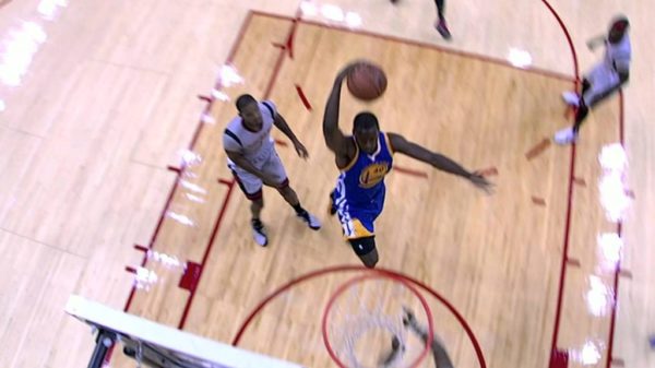 Warriors Harrison Barnes spikes it all-over Dwight Howard